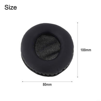 Ov-al Headphone Ear Pads Re-placement Sponge Leather Cushions for Enhanced Comfort and Durability, Soft Protein Leather U-pgrade Accessories Compatible with Various Headphone Models,(80 * 100) - color: 80*100