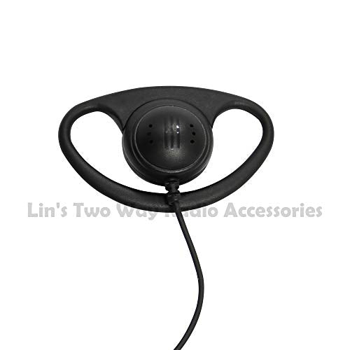 VBLL D Shape Ear Hook Earpiece with PTT Microphone Headset for IC-F3011 IC-F4011 IC-F3001 IC-F4001 IC-F1000 IC-F2000 IC-F3210D IC-F4210D IC-F3230D IC-F4230D IC-T70A V80 Radio