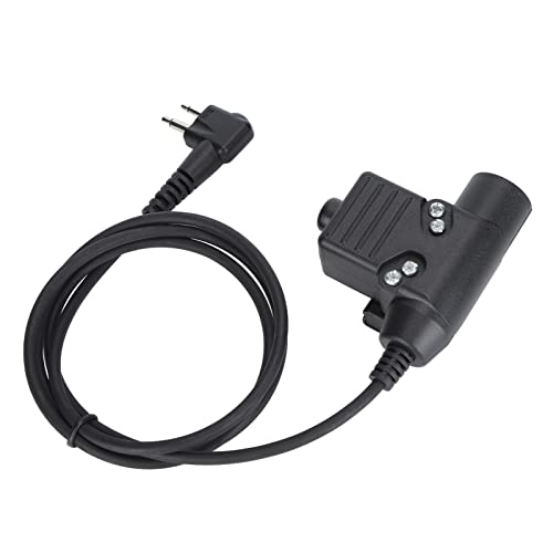 U94 PTT Military Adapter ＋ Mobile 2 Pin 7.1mm Headset System Adapter Push to Talk for Motorola Radio, PU+PTT Material