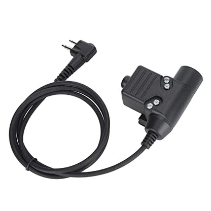 U94 PTT Military Adapter ＋ Mobile 2 Pin 7.1mm Headset System Adapter Push to Talk for Motorola Radio, PU+PTT Material