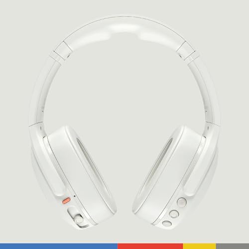 Skullcandy Crusher Evo Wireless Bluetooth Headphones with Extra USB-C Charging Cable, Multi-Sensory Bass, Noise Isolating Over-Ear Fit, 40 Hours Battery, Microphone for iPhone Android - Bone - color: Bone