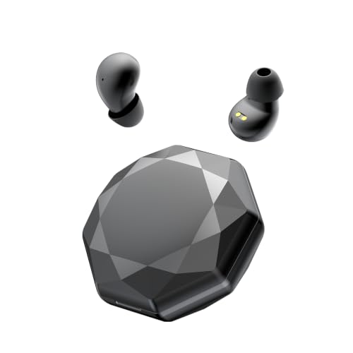Invisible Sleep Earbuds for Side Sleepers, Ultra-Small Wireless Bluetooth, Mini Headphones with 24H Playtime, Diamond-Cut Case, Black - color: Black
