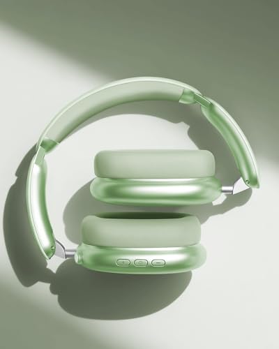 Wentronic Y02 Active Noise Cancelling Wireless Headphones, Green | Over-Ear, Bluetooth, 60H Playtime,Crystal Clear Calls, Hi-Res Audio, Big Bass, Foldable Lightweight for Travel Home Office - color: Green
