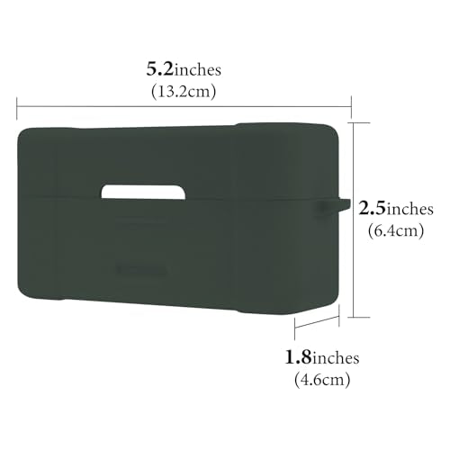 Geekria for Creators Microphone Case Cover Compatible with DJI Mic 2 Charging Case, Mic Silicone Protective Case Skin, Soft Microphone Travel Charging Case Sleeve (Green) - color: Green