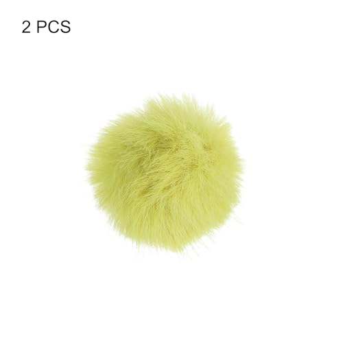 PATIKIL Furry 마이크 윈드스크린 5mm x 55mm 마이크 커버 윈드실드 실내 실외 마이크용 옐로우 2팩 - color: 옐로우, size: 5mm x 55mm