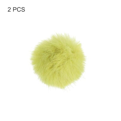 PATIKIL Furry 마이크 윈드스크린 5mm x 55mm 마이크 커버 윈드실드 실내 실외 마이크용 옐로우 2팩 - color: 옐로우, size: 5mm x 55mm
