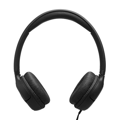 JBL Tune 530C - Wired On-Ear Headphones - Black | JBL Pure Bass Sound, Hi-Res Audio, Wide compatibility, 3-button remote with microphone, Easy EQ presets - color: Black