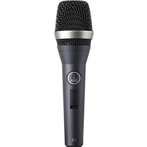 AKG D5S Professional Dynamic Vocal Microphone with On/Off Switch, Black - style: D5S