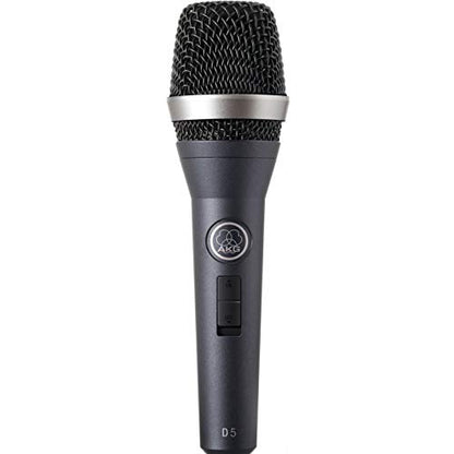 AKG D5S Professional Dynamic Vocal Microphone with On/Off Switch, Black - style: D5S