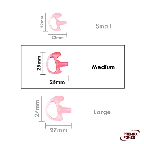 [10-Pack] ProMaxPower Two-Way Portable Radio Earmold Insert Earplugs Earbuds for Acoustic Tube Earpiece Headset (Medium Left)