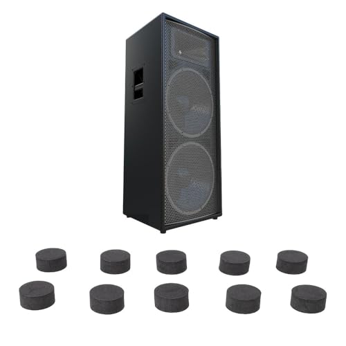 50Pcs Black EVA Foam Vibration Soundbar Isolation Pads Non Slip Thickened Adhesive Shock Absorption Pads Studio Monitors(20 * 10mm) - style: 20*10mm