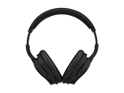 Monoprice Wireless Over Ear Headphones - Active Noise Cancelling (ANC) Bluetooth 5.0, Extended Playtime, Qualcomm aptX Audio, 40mm Drivers, Black