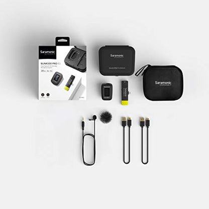 Saramonic Advanced 2.4GHz Wireless Clip-On Microphone System with Lavalier & Dual-Channel Lightning Receiver for Apple iPhone & iPad (BLINK500PROB3)