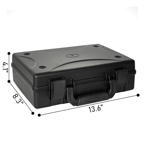 TORIBIO Hard Carrying Case with Foam, Shockproof Storage Box 13.6"x8.3"x2.5" - size: 13.6" x 8.3" x 2.5"