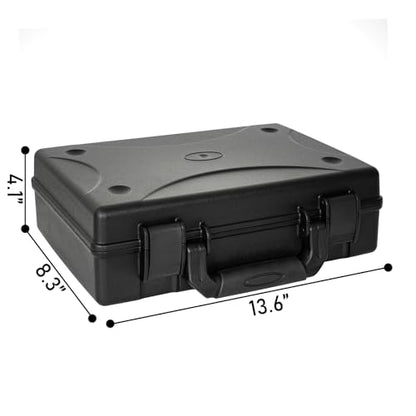TORIBIO Hard Carrying Case with Foam, Shockproof Storage Box 13.6"x8.3"x2.5" - size: 13.6" x 8.3" x 2.5"