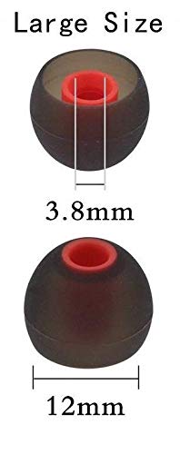 Large Replacement Silicone Eartips Eargels Earbuds Ear Tips Compatible with Senso, Zeus, Otium, Hussar, Sony MDR, Tozo, Mpow Headphones & Earphones (Large - 5 Pairs) - size: Large: 5 Pairs