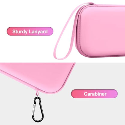 BOVKE Hard Travel Speaker Case for Bose New SoundLink Flex Speaker (2nd Gen) / Bose SoundLink Flex Bluetooth Portable Speaker, Extra Mesh Pocket for Bose Speaker Charger, Charging Cables, Petal Pink - color: Petal Pink