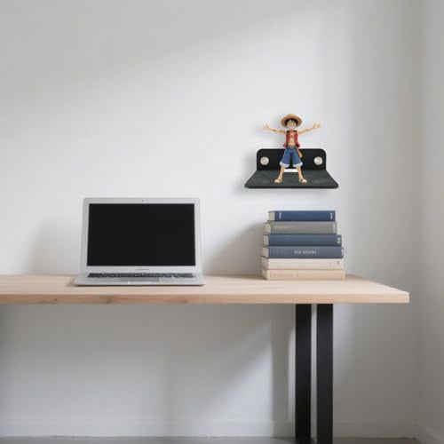 Small Wall Shelf Speaker Stand,Universal Rear Speaker Shelves for Samsung, Sony, JBL,Sonos,Floating Wall Mount for Webcam, Mesh Router (Black-1)
