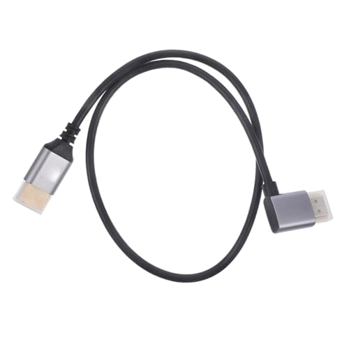 Alasum Right Angle Video Cable Connector for Monitors and Tvs Flexible Connector Wire Male to Male Adapter for Home Theater and Gaming Systems