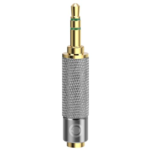 GEEKRIA 3.5mm Stereo Male to 2.5mm Balanced Female Adapter, Use 2.5mm Balanced Headphone Cable with 3.5mm Stereo Audio Output, No Microphone Support