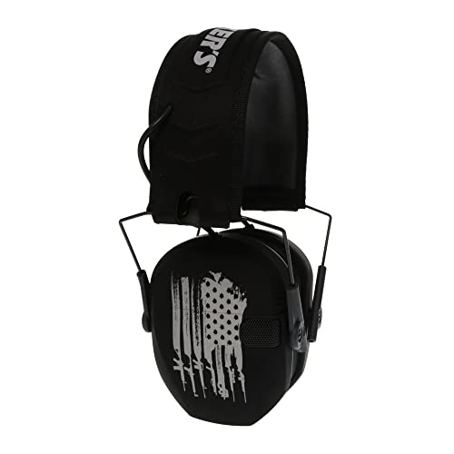 Walker's Razor Slim Electronic Earmuffs | Protective Case - color: Flag