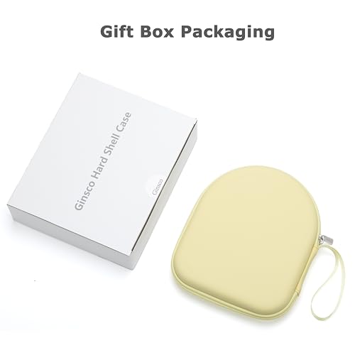 Ginsco Case Compatible with Sony WH-CH520 Wireless Headphones Bluetooth On-Ear Headset with Microphone, with JBL Tune 510BT/520BT/500BT Ultra-Slim Hard Shell Case for On Ear Headphones (Butter Yellow) - color: Butter Yellow