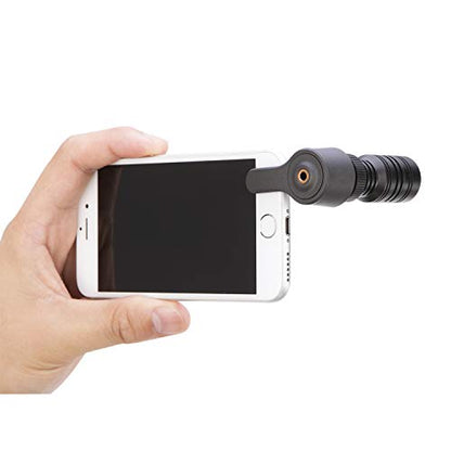 TRRS Plug and Play Directional Microphone, Saramonic Video Shotgun Mic with Monitor for iPhone8 7 6 Android & Windows Smartphones,for Youtube,Interview,Studio,Video Recording,Vlog,Noise Cancelling Mic | Cardioid directional microphone with 3.5mm TRRS plug