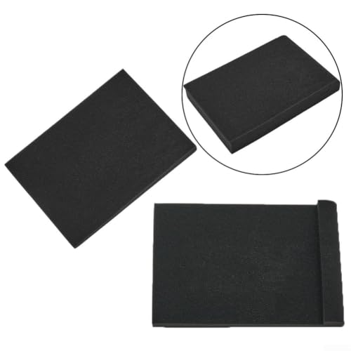 High Density Acoustic Foam Pads for 5-6 Inch Studio Monitor Speakers, Anti-Vibration Isolation Wedges, Black