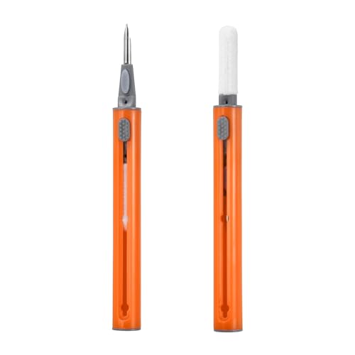 Earphone Cleaner Kit Earbud Phone Cleaner Tool,Orange - color: Orange
