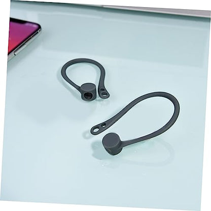 DOITOOL Stay in Place Anti-Slip Ear Hooks Covers Silicone Earbuds Holders for for Running Cycling (Grey)