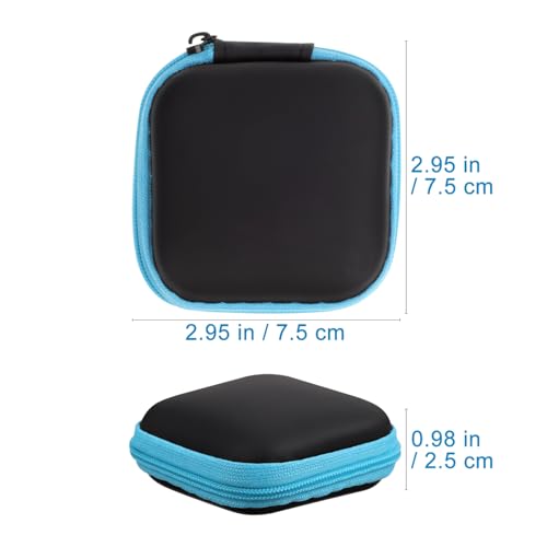 EVA Earphone Case with Mesh Pocket for Travel and Daily Use - color: Multi