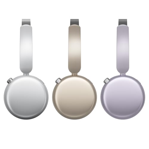 LORELEI Q60 Wireless Bluetooth On-Ear Headphones Lightweight ，Built-in Micphone, 40 Hours Up Battery Life, Bass Mode, Memory Earmuffs (Starlight) - color: Starlight