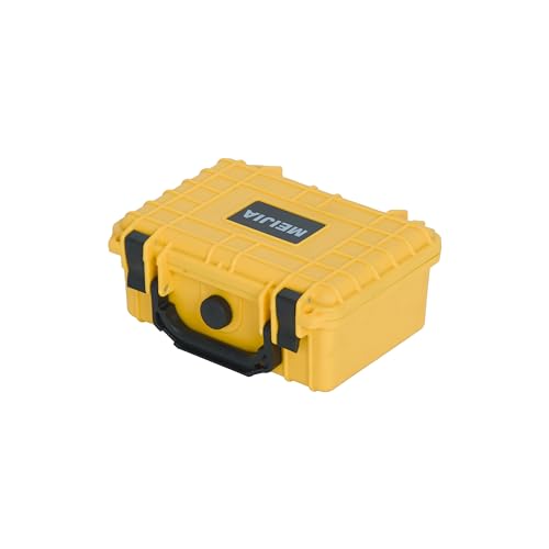 MEIJIA IP67 waterproof hard compact case,Customizable Fit Foam,8.12”x6.56”x 3.56”,Fit Use of Drones, Cameras,Equipments,lens (Yellow) - color: Yellow, size: 8.12 x 6.56 x 3.56 inches