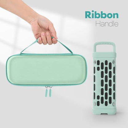 Carrying Case for Turtlebox Ranger Bluetooth Speaker, Mint Green | Shockproof & Dustproof Hard Travel Case with Carabiner Hook & Handle, Protective Storage Bag for Beach Camping Road Trip - color: Mint Green Case
