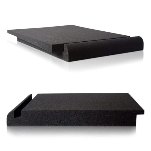 Studio Monitor Isolation Pads, 2Pcs Acoustic Foam Panels for Monitors Speaker, Acoustic Isolation Pads High Density Acoustic Foam Fits Most Speaker Stands