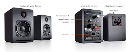 Audioengine A1 Wireless Computer Speakers – Bluetooth Desktop Speakers | for PC, Laptop, Gaming, Music and Home Office