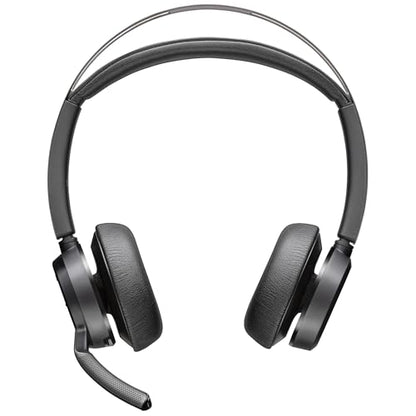 Poly - Voyager Focus 2 UC USB-A Headset (Plantronics) - Bluetooth Dual-Ear (Stereo) Headset with Boom Mic - USB-A PC/Mac Compatible - Active Noise Canceling - Works with Teams, Zoom (Certified) & More - style: Headset