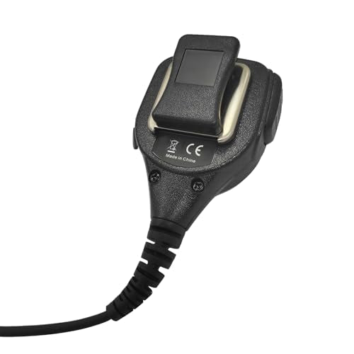 Radio Speaker Mic Shoulder Lapel Hand Microphone with 3.5mm Audio Jack Walkie Talkie Hands Free Mikes for Hyt Hytera BD 402 402i 502 502i 612i 482i 362i PD 506 TC508 (Black)