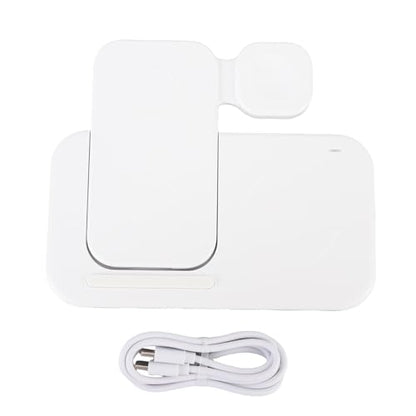 Fabater Wireless Charging Station, 15W Fast Foldable with 4 in 1 Charging Dock, Multi Device Charger Stand for Phone Watch Headphone Travel