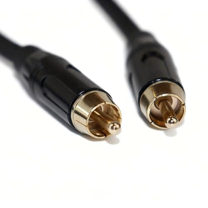 RCA to RCA Audio Cables with Gold-Plated Shielded Anti-Interference, RCA Cables Compatible with Amplifiers/Home Theaters/Musical Instruments/Soundbars/TVs/Speakers (Black, 6 FT) - size: 6.5 FT