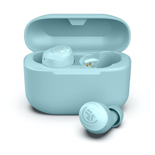 JLab Go Air Pop+, True Wireless Earbuds, Bluetooth Earbuds with Microphone, Dual Connect, EQ3 Sound, Light Blue - color: Light Blue, style: Pop+