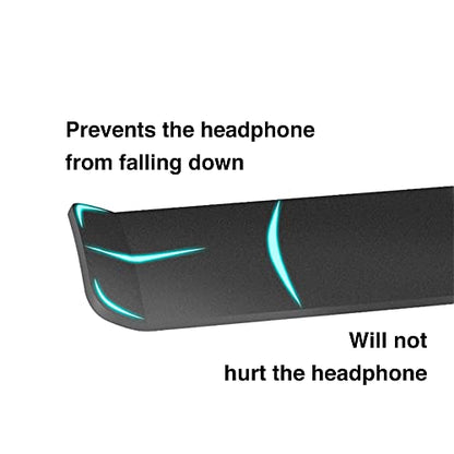 Aluminum Under-Desk Headphone Hanger with Strong Adhesive (1 Pack, Gold) | Keeps Headphones Off the Desk, VHB Adhesive Holds 5 lb, Curved Support Helps Prevent Headband Creases, Fits Gaming Headsets - color: Gold