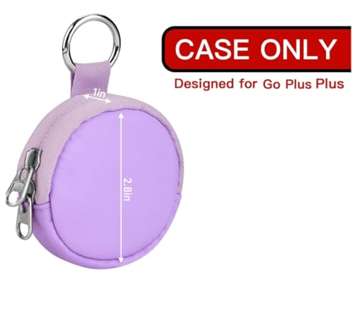 CaSZLUTION Carrying Case Compatible with GO Plus + 2023 | Portable Protective Case with Key Ring & Neck Strap, Nylon Storage Pouch, for GO Plus Plus, Light Purple - color: Light Purple