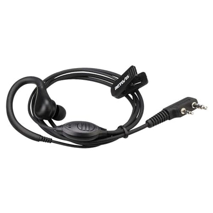 Retevis RT22 Walkie Talkie Earpiece, for RT68/RT21/H777/RT27/RT68H | 2 Pin, Compatible with Pxton, Baofeng BF-888S/BF-T26, Kenwood Two Way Radio, Walkie Talkie Earpiece with Mic(6 Pack)