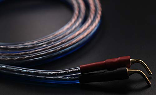 YB-H Set: 1.5M(4.92ft) HiFi OFC Speaker Wire, Spade & Pin Plugs - size: 4.92 ft