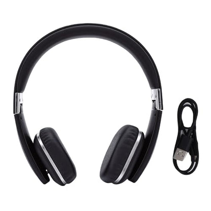 Dpofirs Wireless Over Ear Headphones 6.0 | Adjustable Lightweight Headset with Immersive Stereo Sound and Comfortable Earcups for Travel Home Office (Black) - color: Black