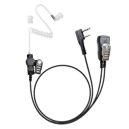 WODASEN Two Way Radio Earpiece with PTT Mic Walkie Talkie Headset 2-Pin Plug (K-370)