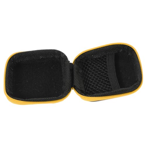 Alipis Portable Eva Earbuds Carrying Case and Electronics Organizer for Travel, Yellow Cord and Charger Storage Pouch with Zipper Closure