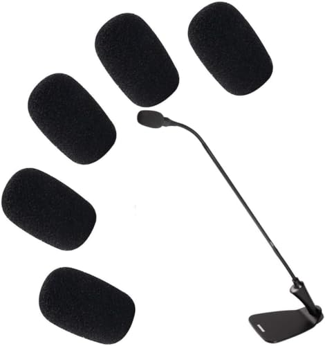 5 Pcs Black Replacement Microphone Sponge Wind Shield Windscreen Foam Cover for Microphone Windscreen for Shure CVG18-B/C Gooseneck Condenser Accessories