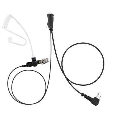 BCT15-M1 Commercial-Grade Surveillance Style Earphone with Lapel PTT Microphone Compatible with Motorola CP200D CP100D R2 DEP450 BPR40D CP200 CP185 BPR40 Yaesu FT-65 FT-25 FT-4X/V - size: 1 Piece